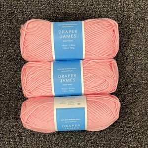 Lot of 3 Draper James almond blossom cozy Wool Yarn